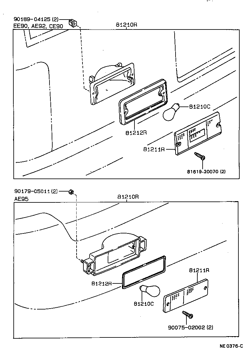 81212-13010 GASKET, REAR FOG LAMP, NO.1 product image