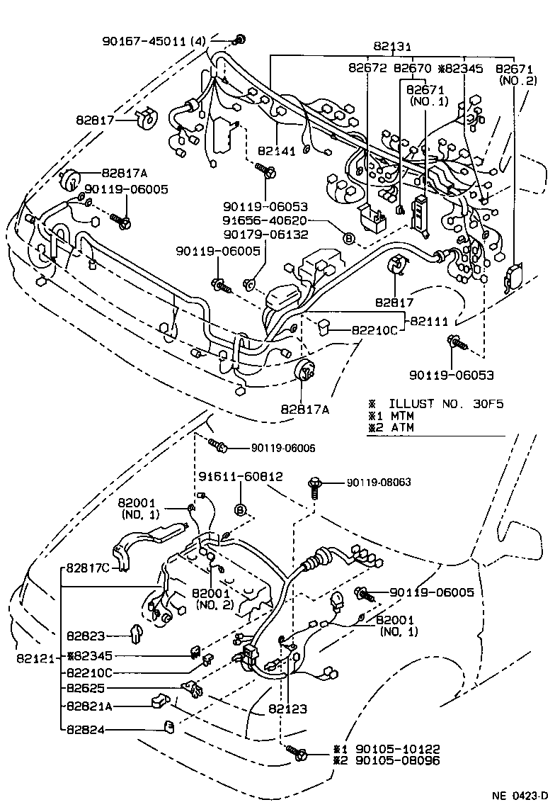 Toyota 82181-12110 WIRE, LUGGAGE ROOM, NO.1