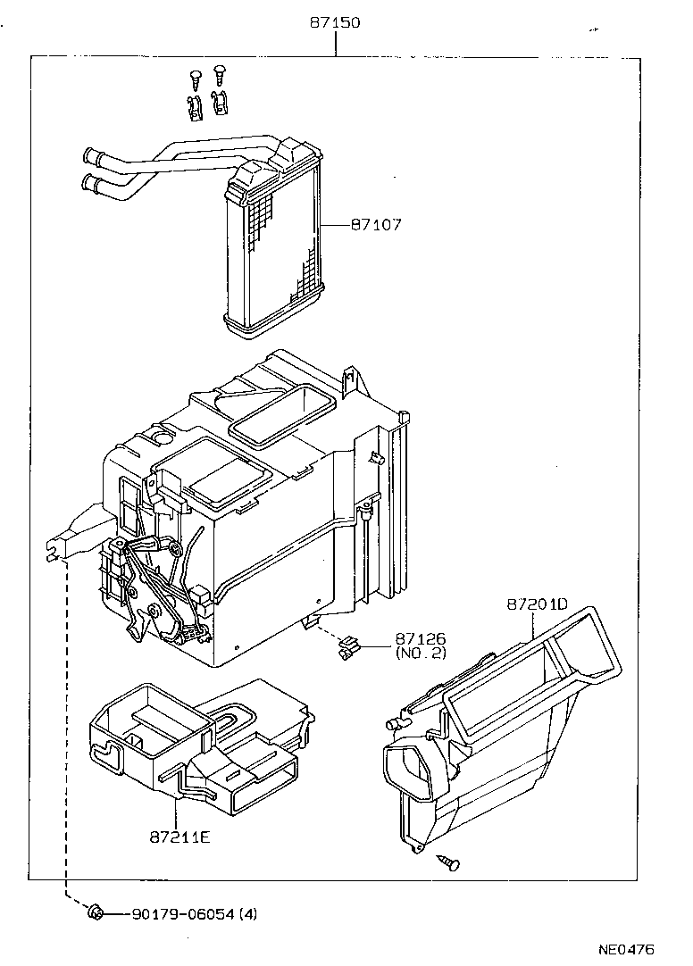 87107-12410 UNIT SUB-ASSY, HEATER RADIATOR product image