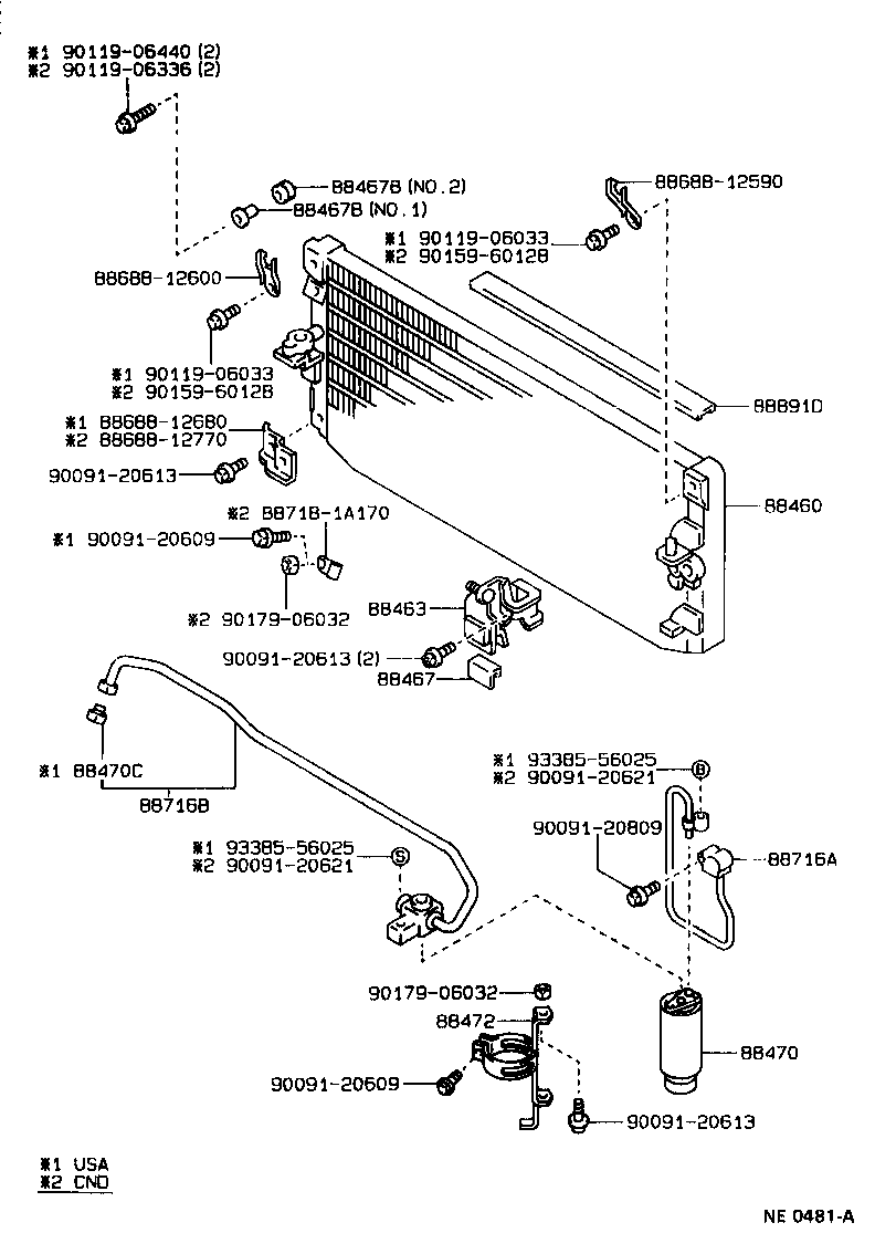 Toyota 88375-24010 CAP, SERVICE VALVE, NO.1