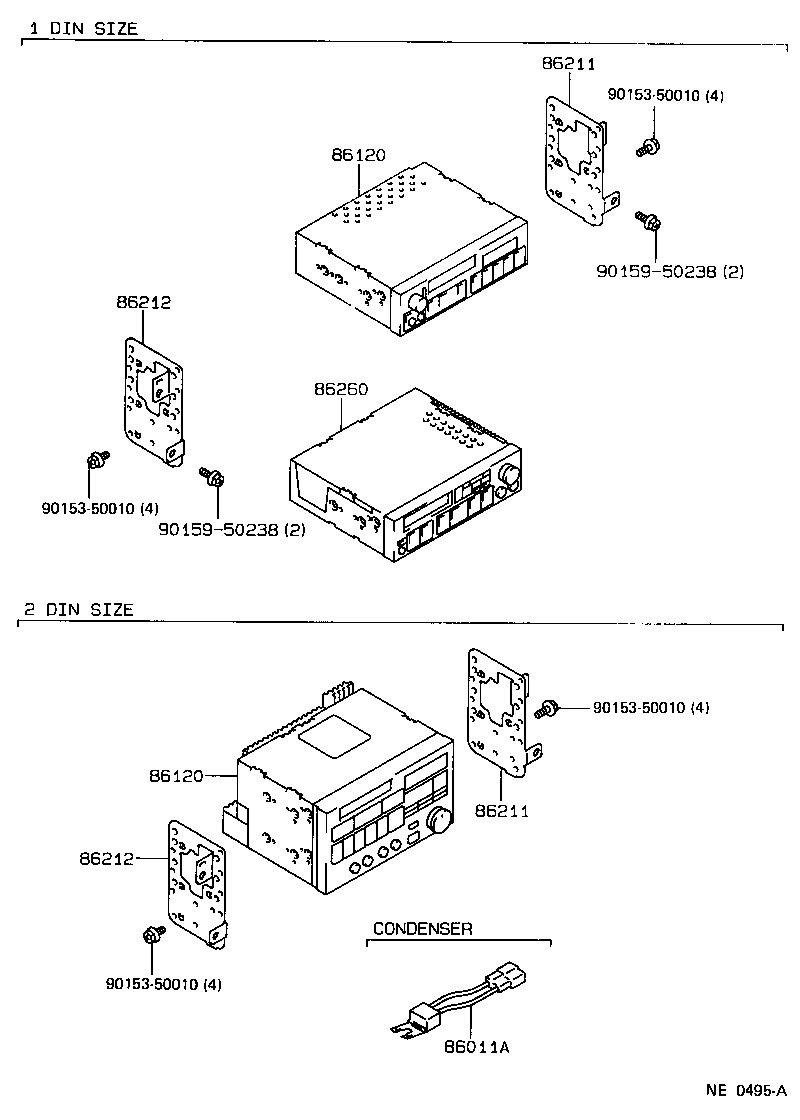 Toyota 86212-12180 BRACKET, RADIO, NO.2
