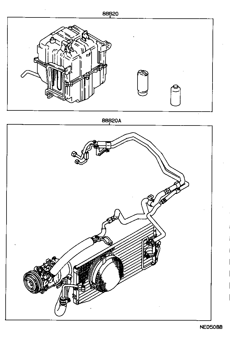 88830-12650 AIR CONDITIONER & ACCESSORY SUB-ASSY, NO.2 product image