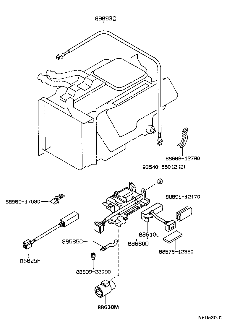 87107-12430 UNIT SUB-ASSY, HEATER RADIATOR product image