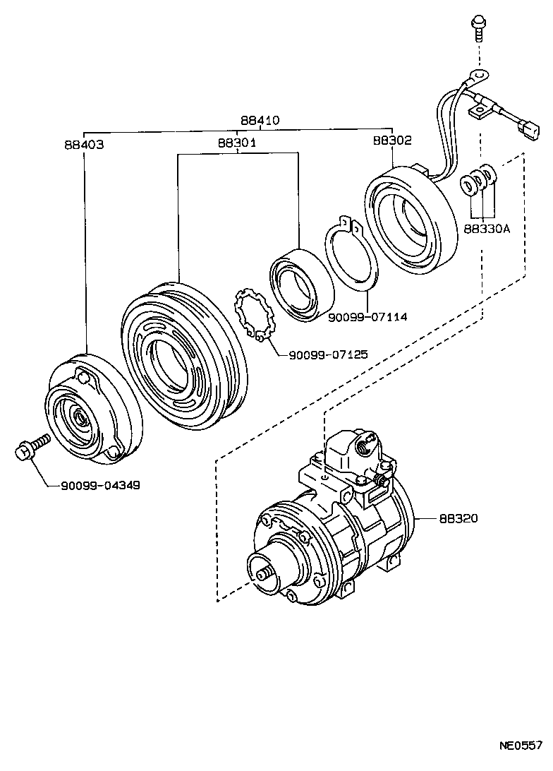 88320-30440 COMPRESSOR ASSY, COOLER product image