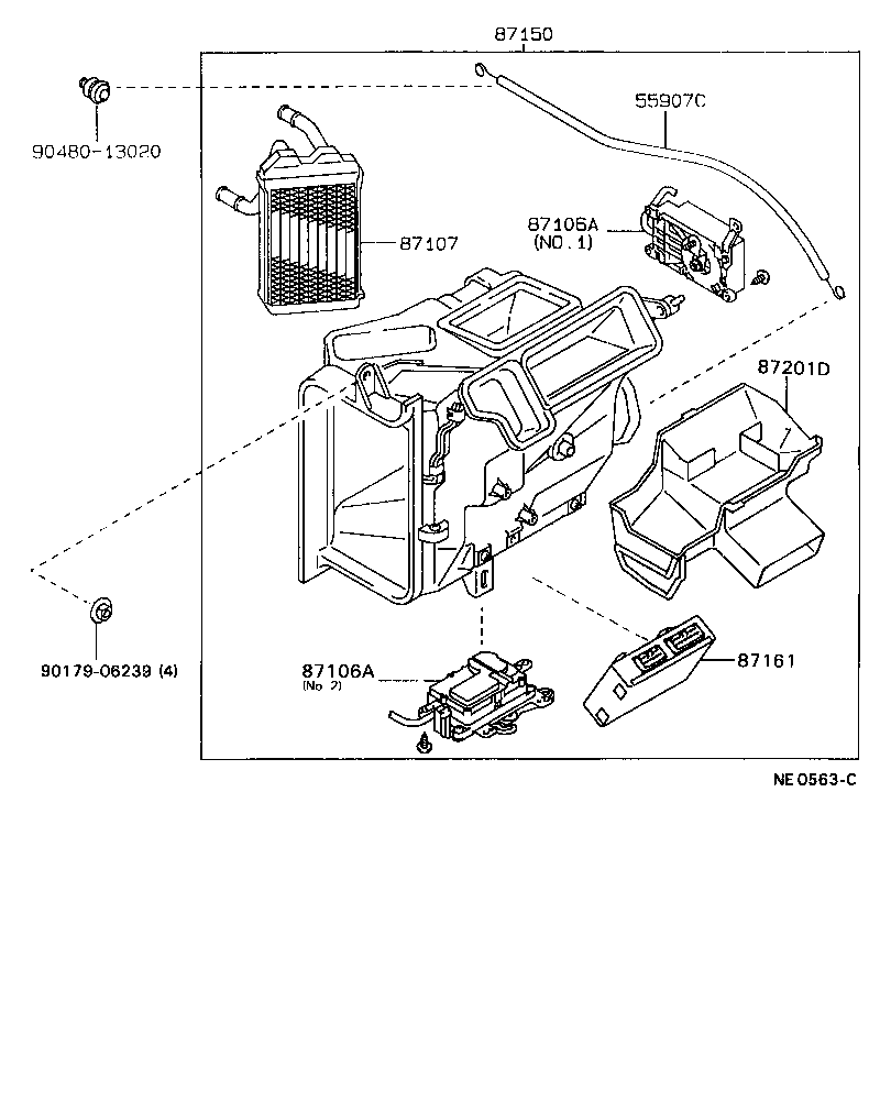 87150-20701 RADIATOR ASSY, HEATER product image