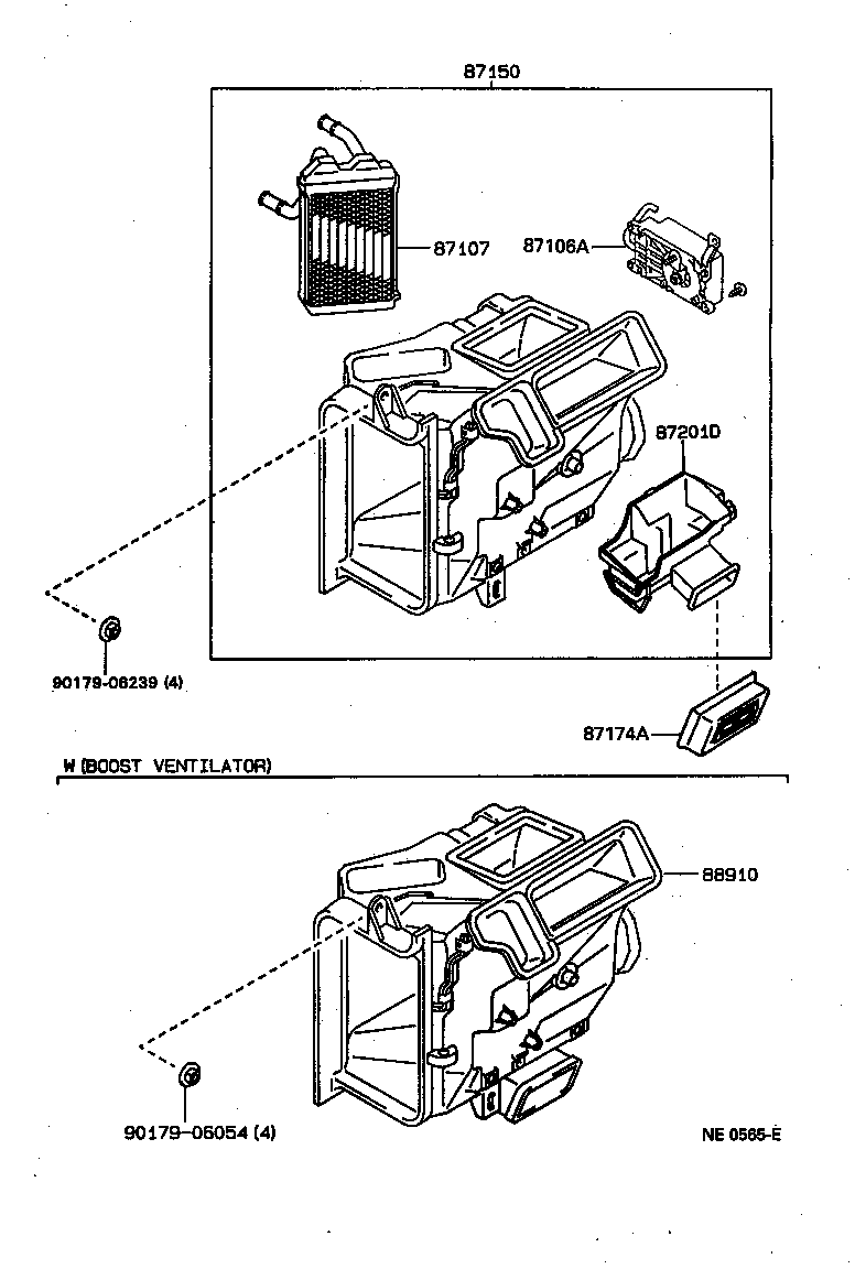 87103-26010 MOTOR SUB-ASSY, HEATER BLOWER, W/FAN product image