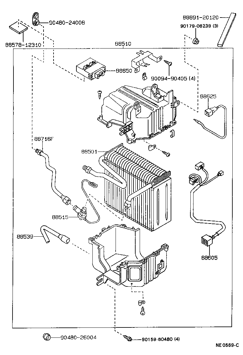 88605-2B030 HARNESS SUB-ASSY, COOLER WIRING, NO.1 product image
