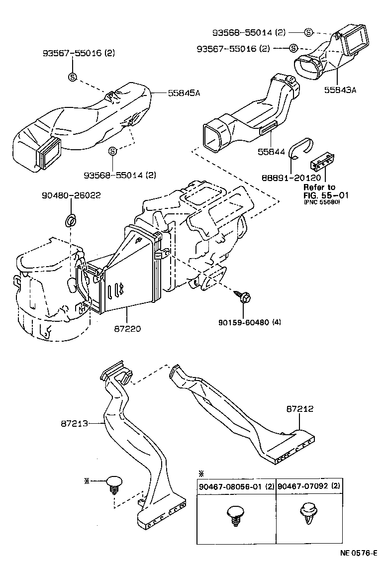 55844-20140 DUCT, HEATER TO REGISTER, NO.2 product image
