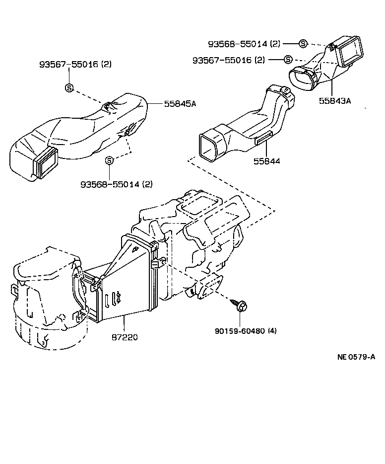 55844-20130 DUCT, HEATER TO REGISTER, NO.2 product image