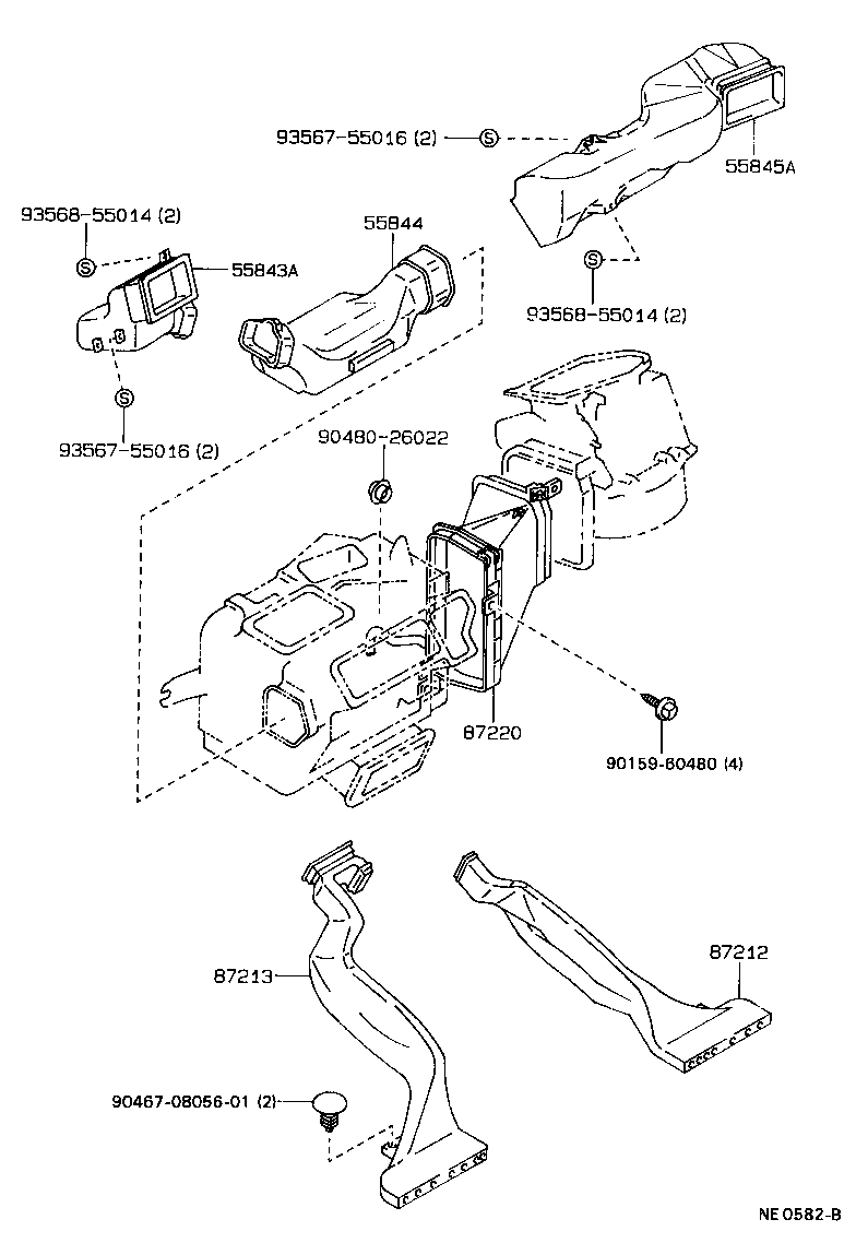 55844-20140 DUCT, HEATER TO REGISTER, NO.2 product image