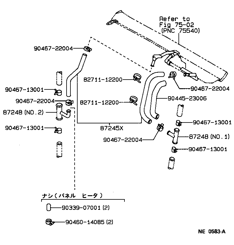 87240-30540 VALVE ASSY, HEATER WATER product image