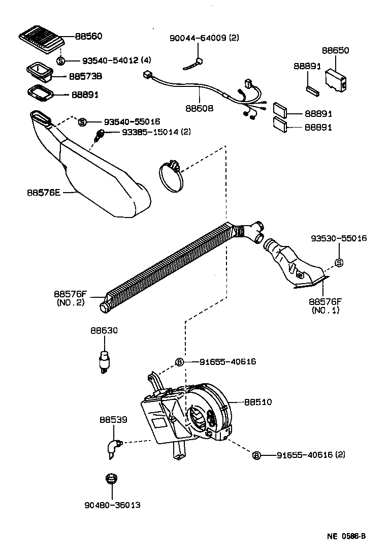 87106-30160 SERVO SUB-ASSY, DAMPER, NO.1 product image