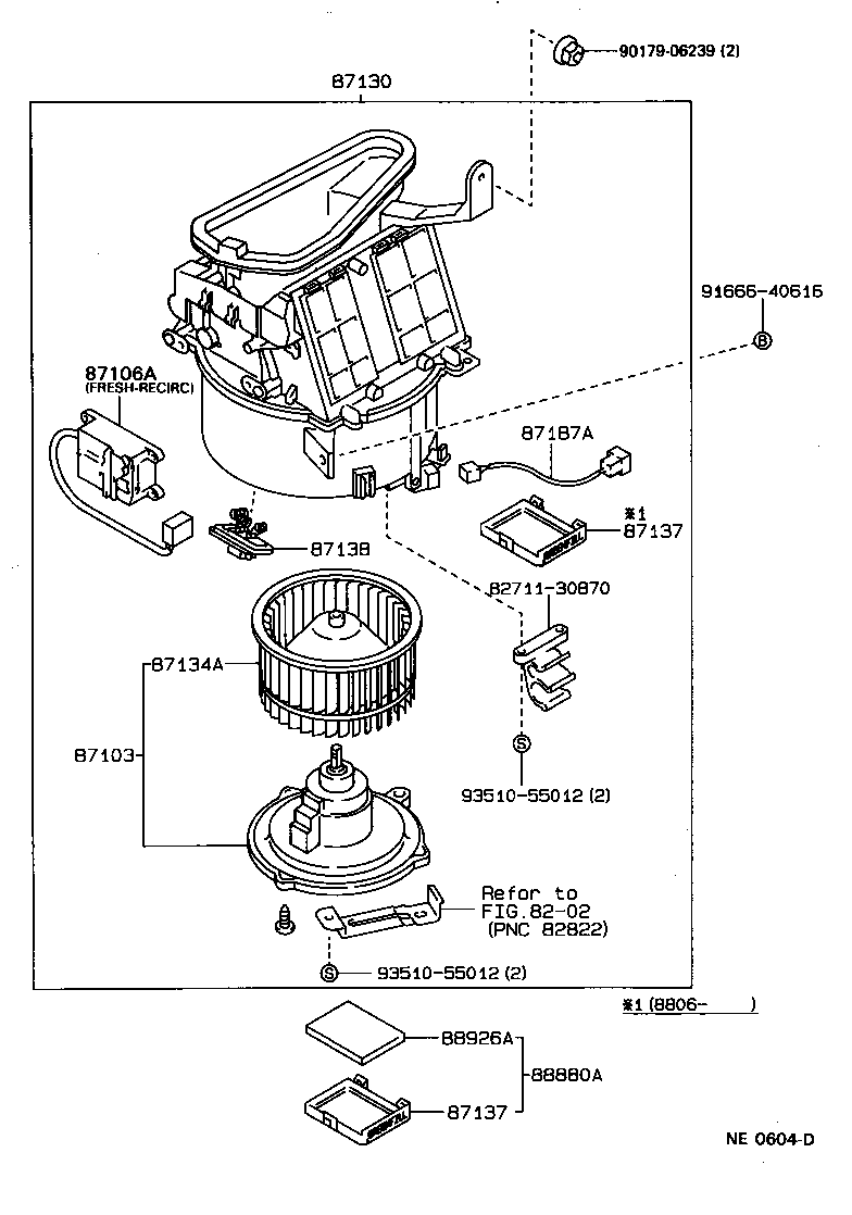 87150-30561 RADIATOR ASSY, HEATER product image