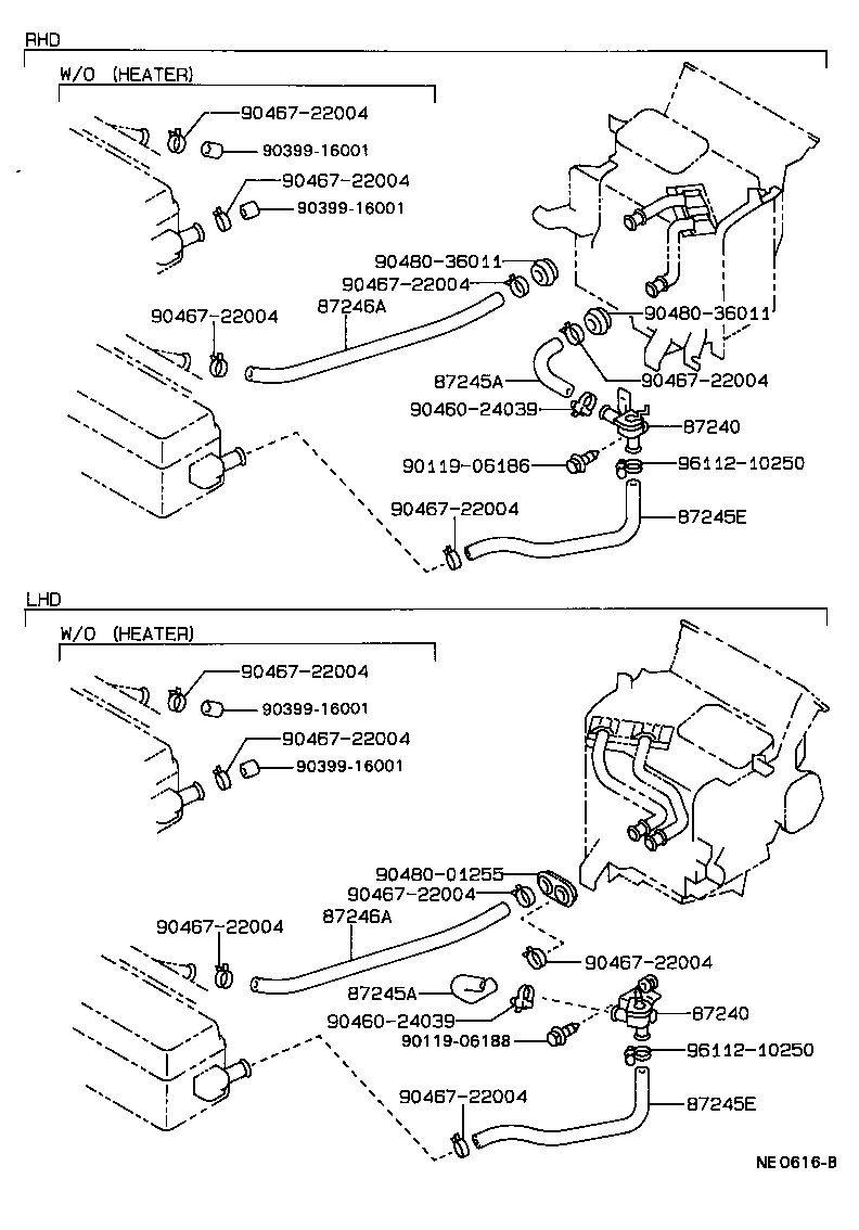 87245-2B331 HOSE, HEATER WATER, OUTLET A product image