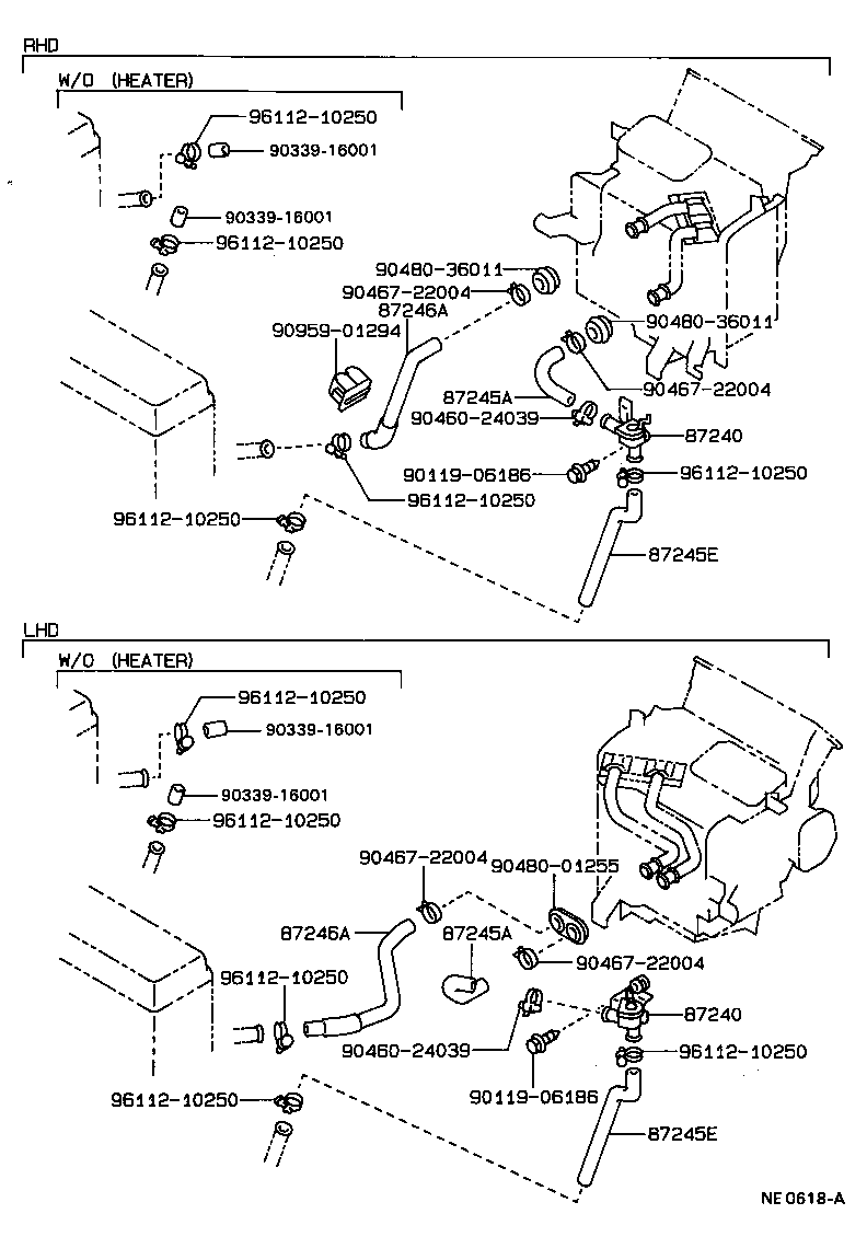 87245-2B331 HOSE, HEATER WATER, OUTLET A product image