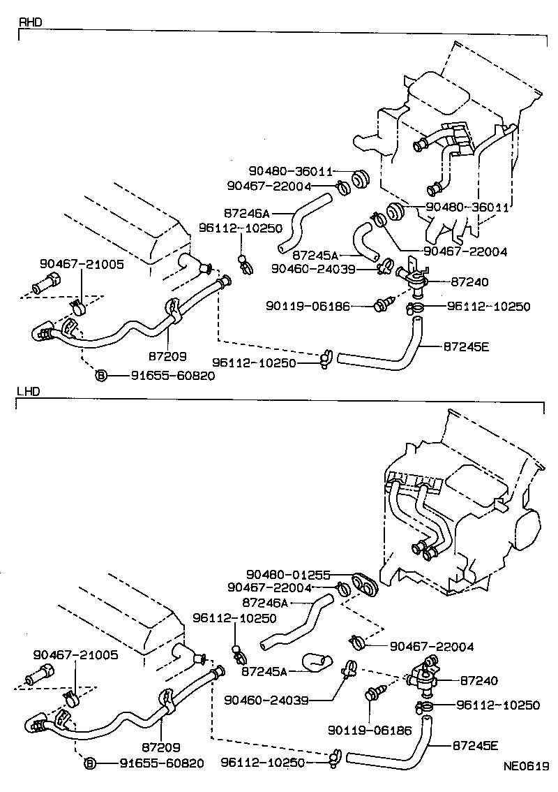 87245-2B331 HOSE, HEATER WATER, OUTLET A product image