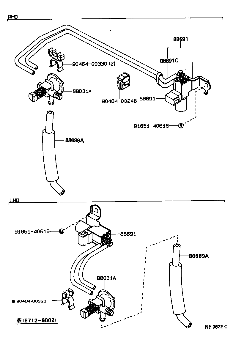 90999-92007 HOSE, VACUUM (FOR IDLE UP DEVICE), NO.1 product image