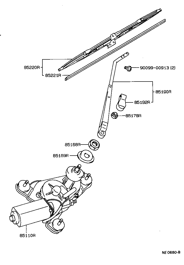 85221-87003 BLADE, REAR WIPER product image