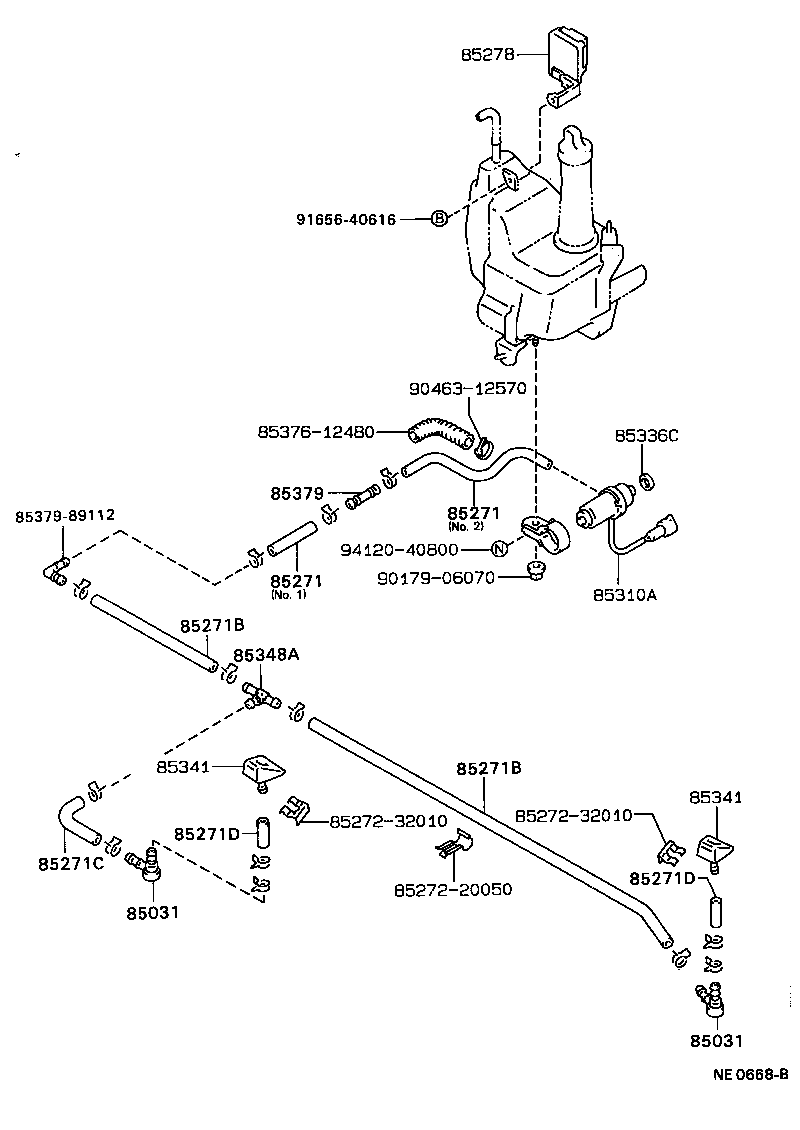 85276-20050 RELAY ASSY, HEADLAMP CLEANER CONTROL product image