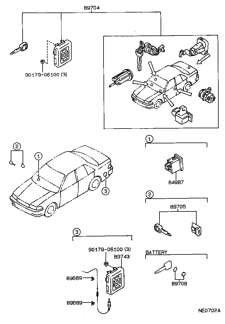 89705-20010 TRANSMITTER, DOOR CONTROL product image