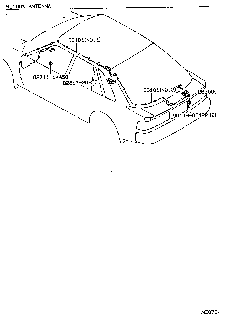 86101-20280 CORD SUB-ASSY, ANTENNA product image