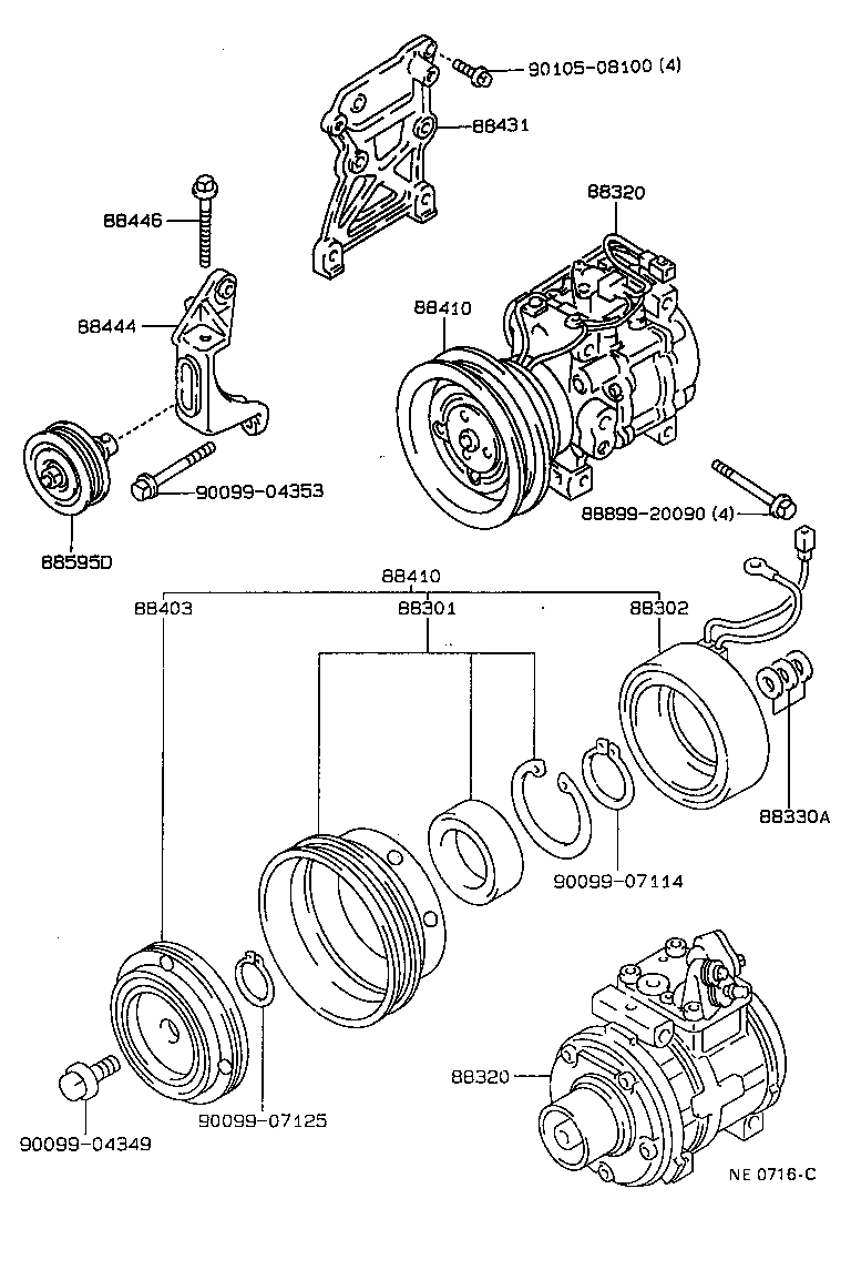88320-20830 COMPRESSOR ASSY, COOLER product image