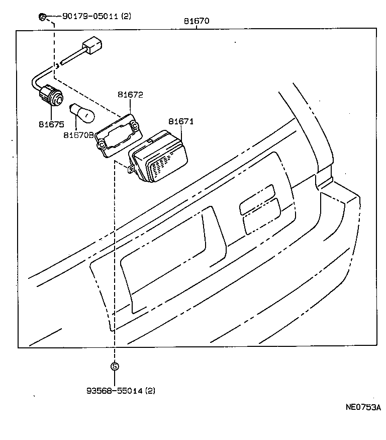81671-12010 LENS, BACK-UP LAMP, RH product image
