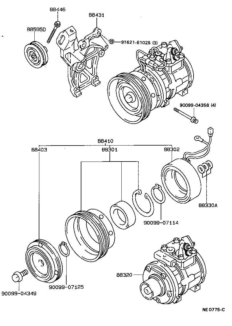 88411-20140 STATOR SUB-ASSY, MAGNET CLUTCH product image