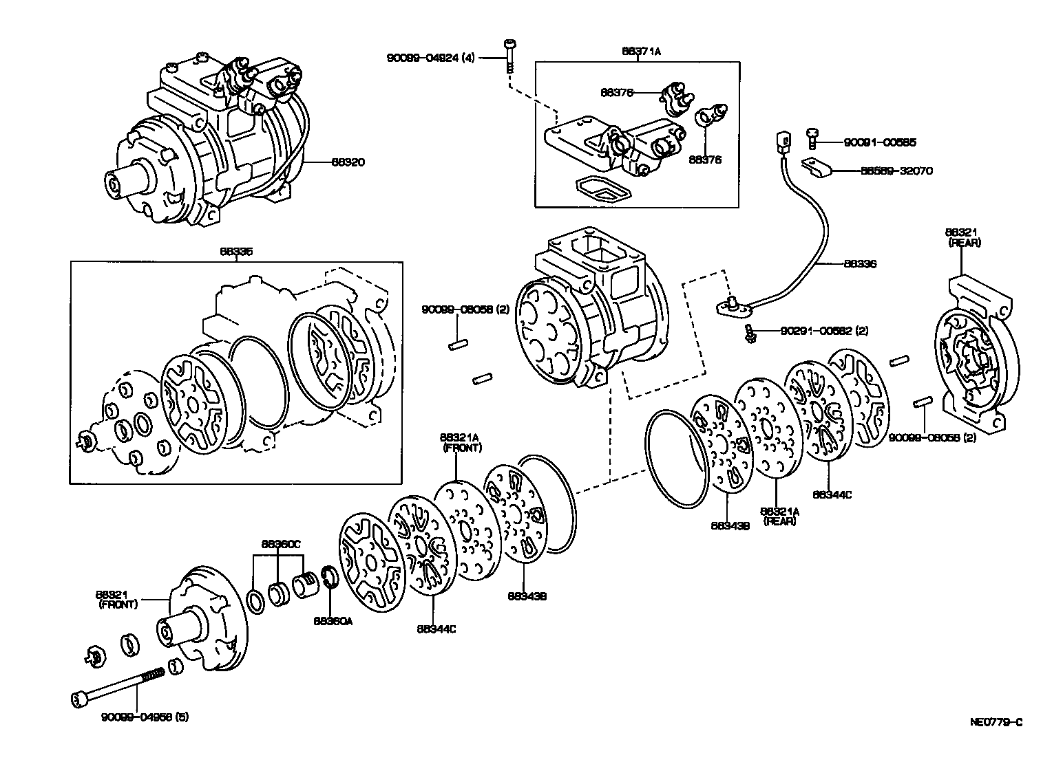 88411-20140 STATOR SUB-ASSY, MAGNET CLUTCH product image