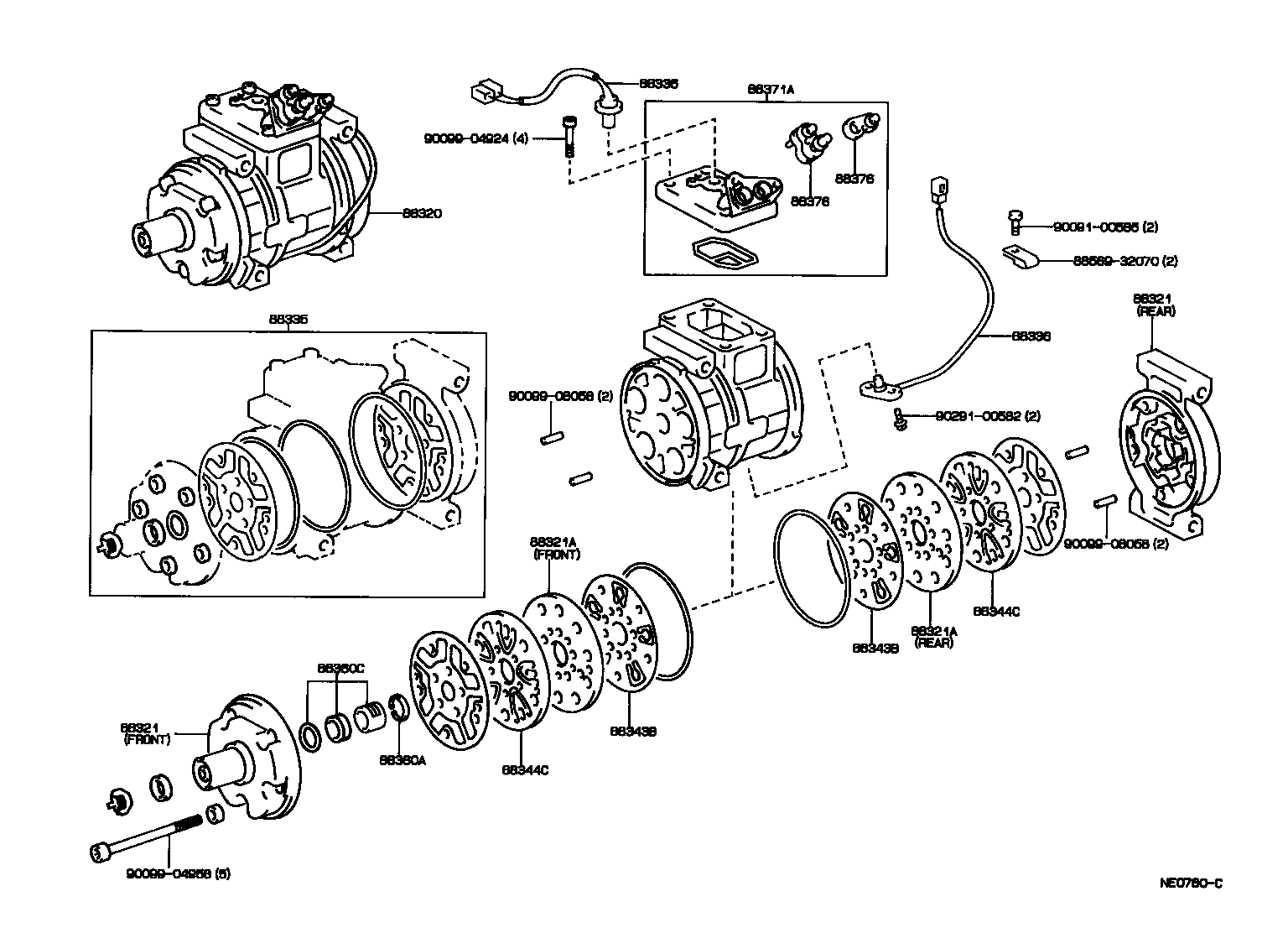 88411-20140 STATOR SUB-ASSY, MAGNET CLUTCH product image