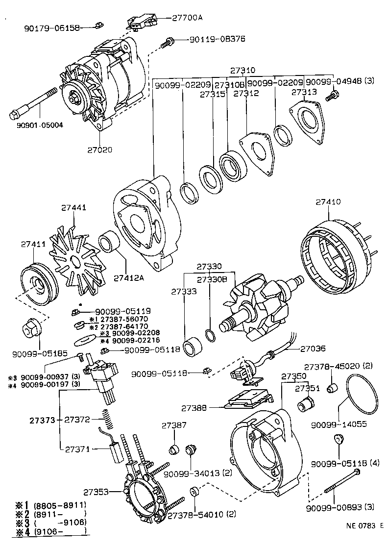 27060-74281 ALTERNATOR ASSY product image