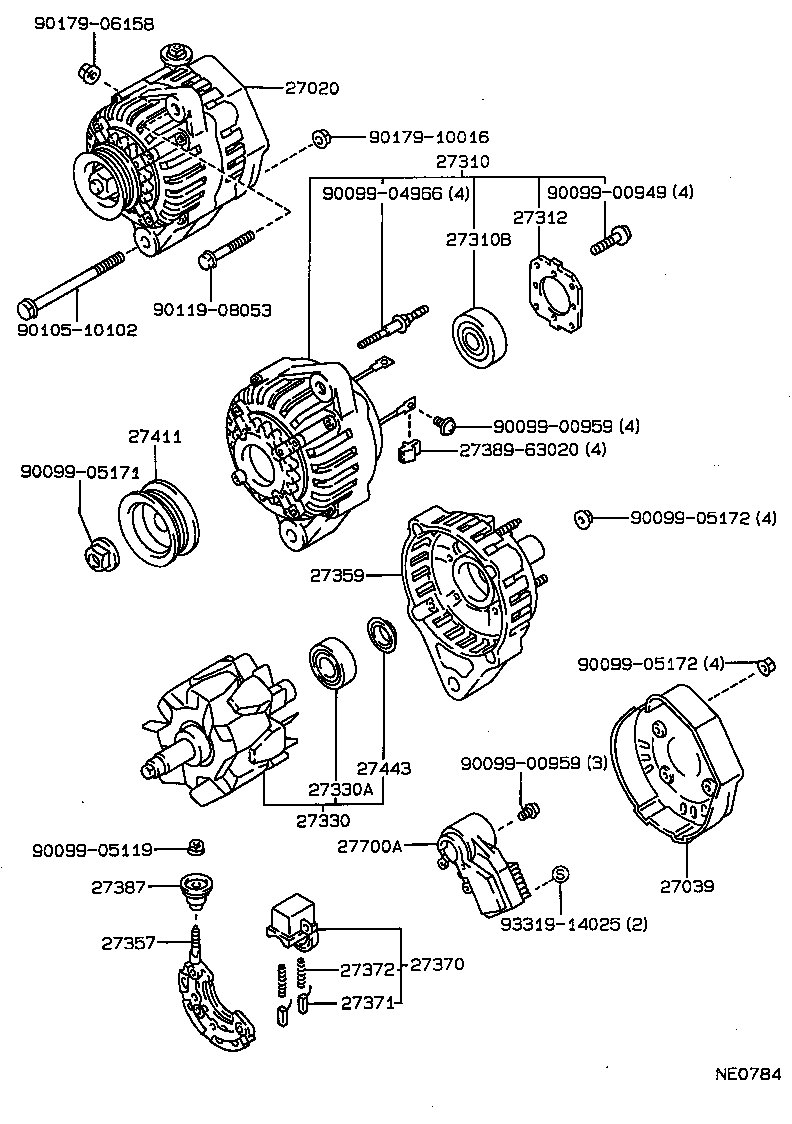 27060-74281 ALTERNATOR ASSY product image