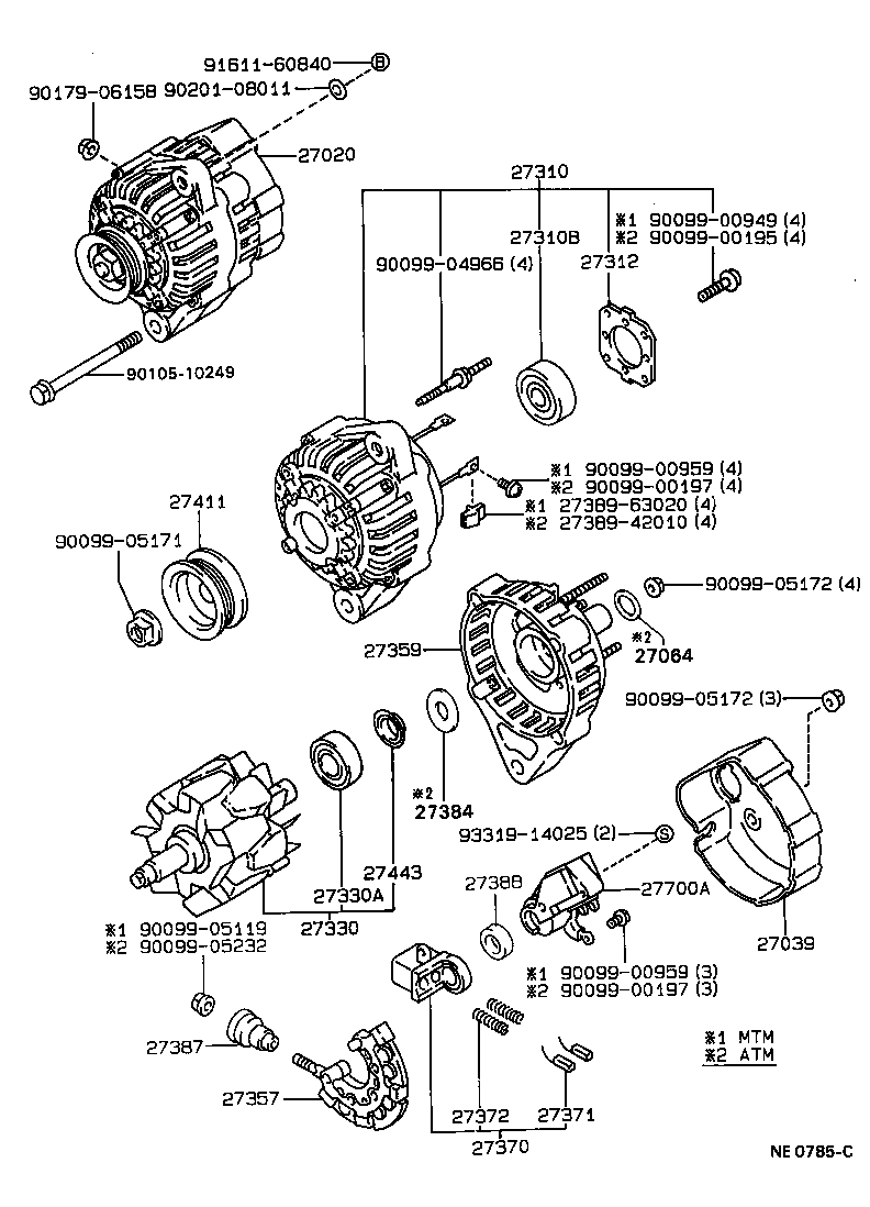 27060-74281 ALTERNATOR ASSY product image