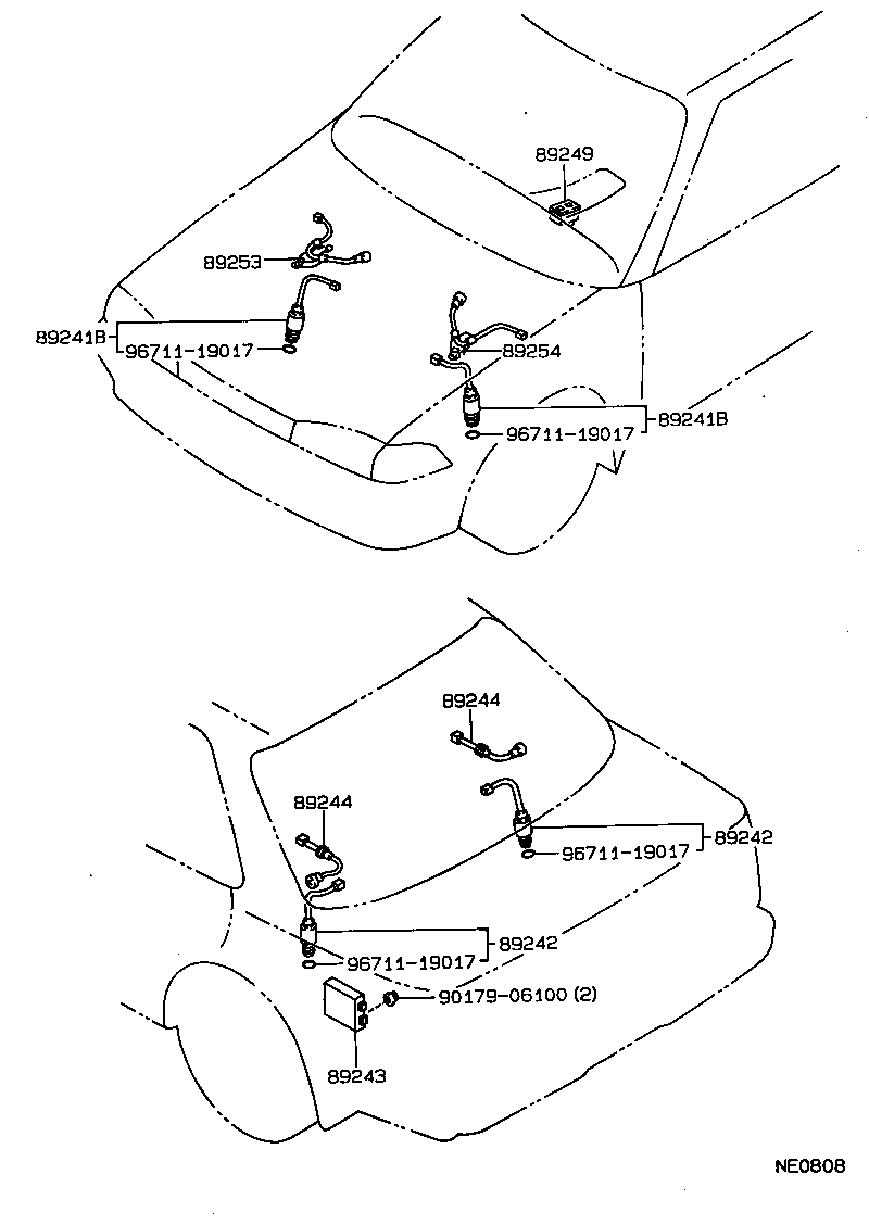89244-32010 WIRE, ABSORBER CONTROL, REAR product image