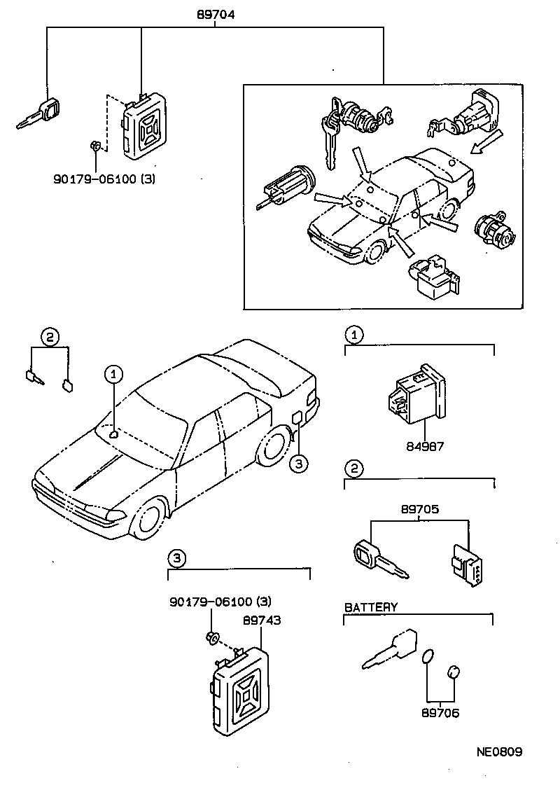 89705-20020 TRANSMITTER, DOOR CONTROL product image