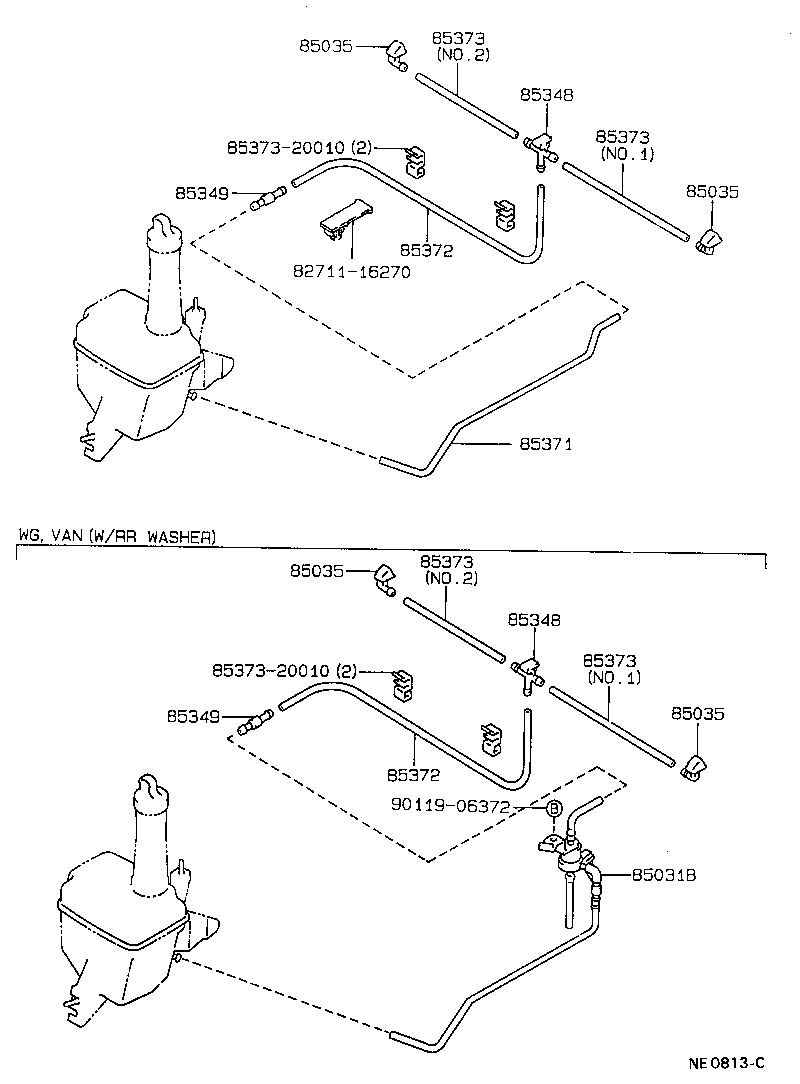 85331-20740 JAR ASSY, WINDSHIELD WASHER product image
