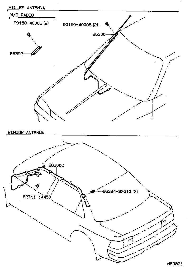 86300-20610 ANTENNA ASSY, W/HOLDER product image