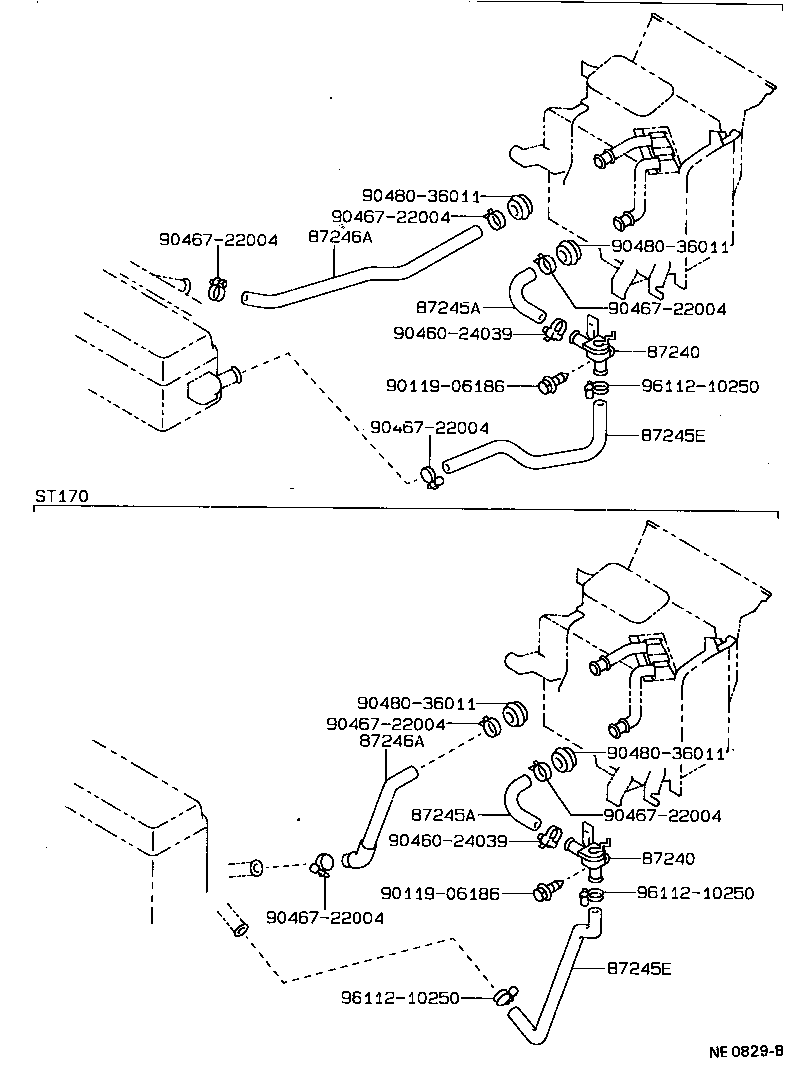 87245-2B470 HOSE, HEATER WATER, OUTLET A product image