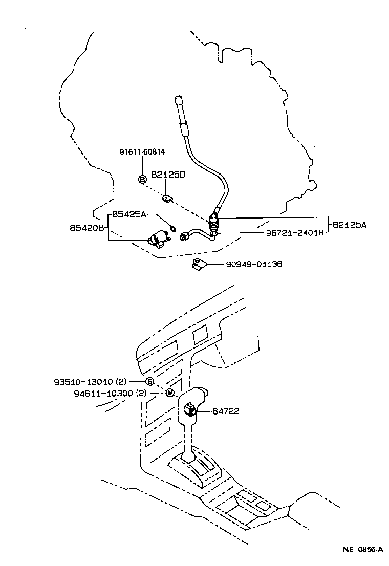 84722-16050-D0 SWITCH, TRANSMISSION CONTROL product image