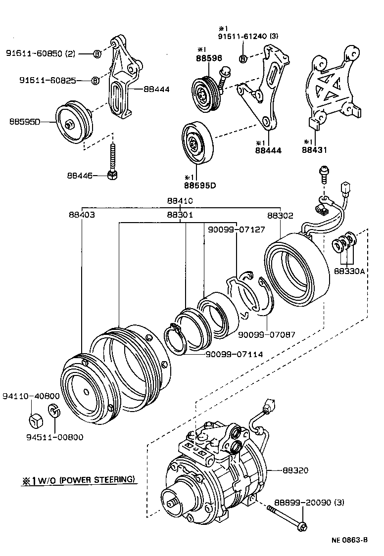 88440-12190 PULLEY ASSY, IDLE product image