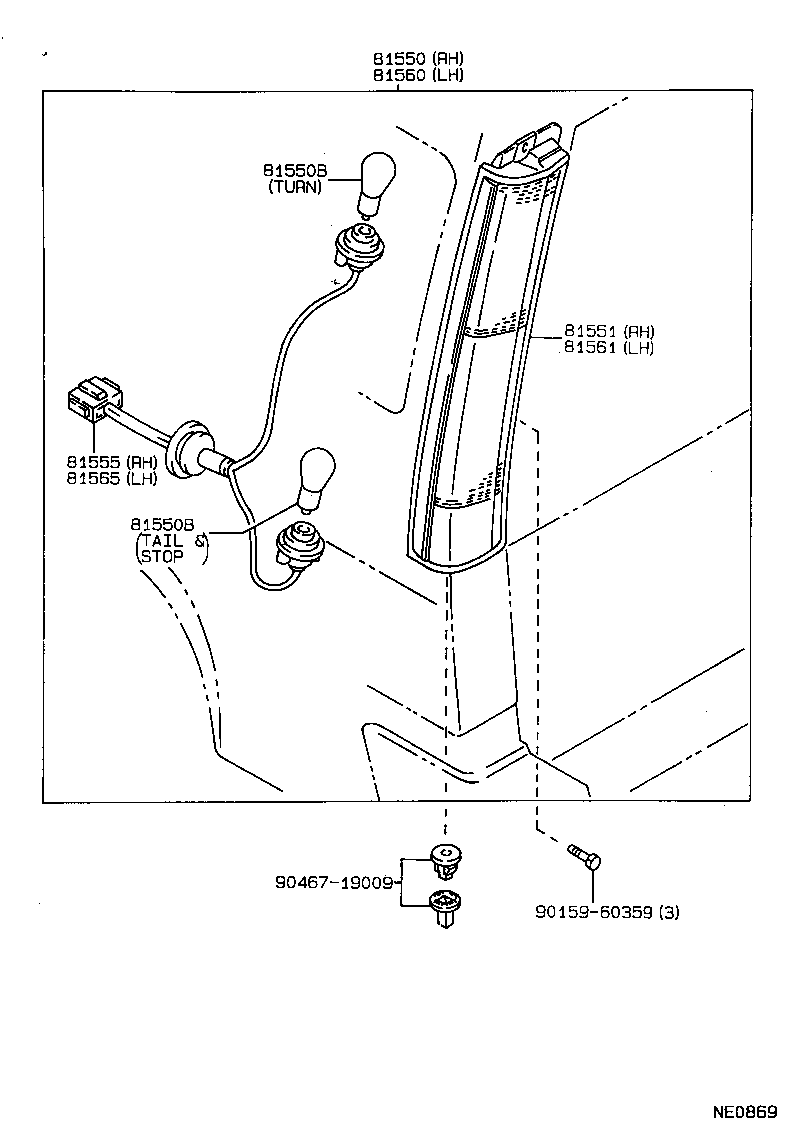 81561-1A331 LENS, REAR COMBINATION LAMP, LH product image