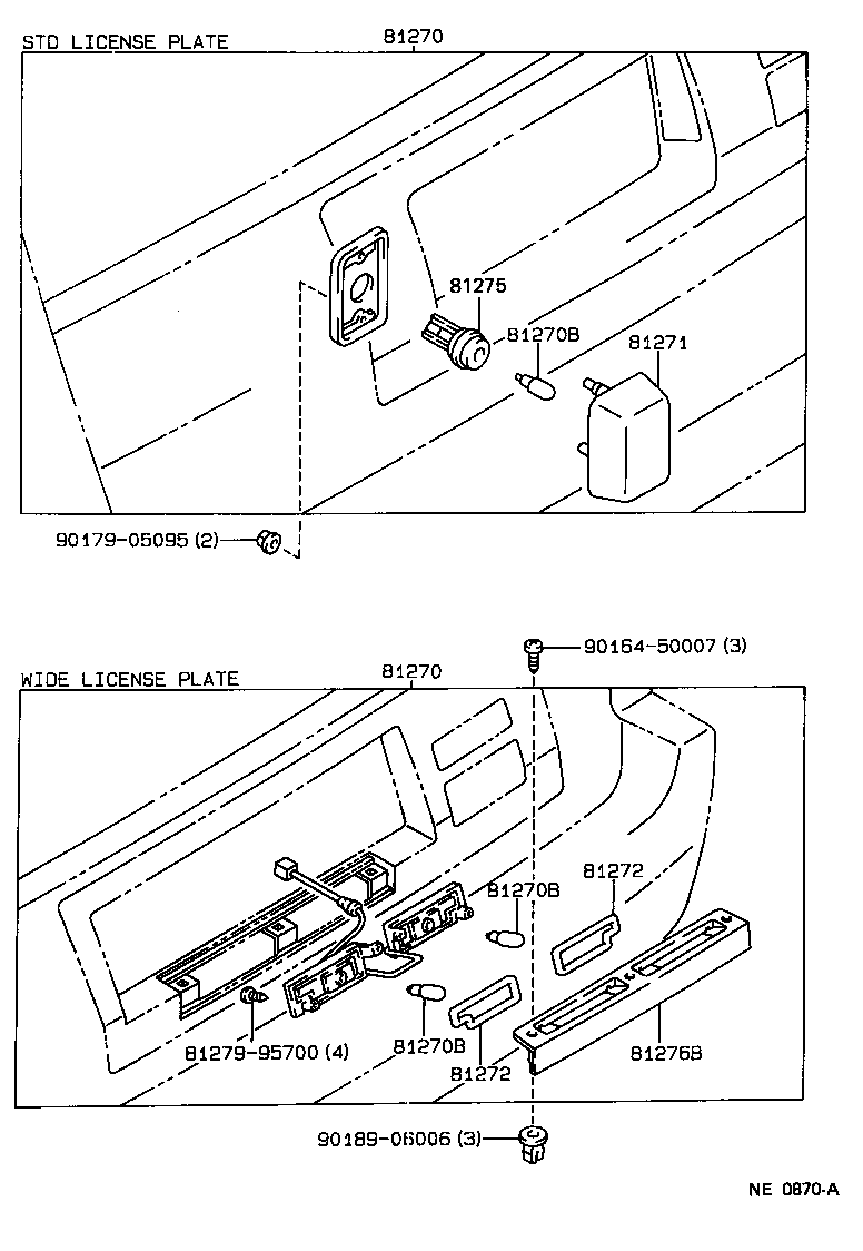 81270-12410 LAMP ASSY, LICENSE PLATE product image