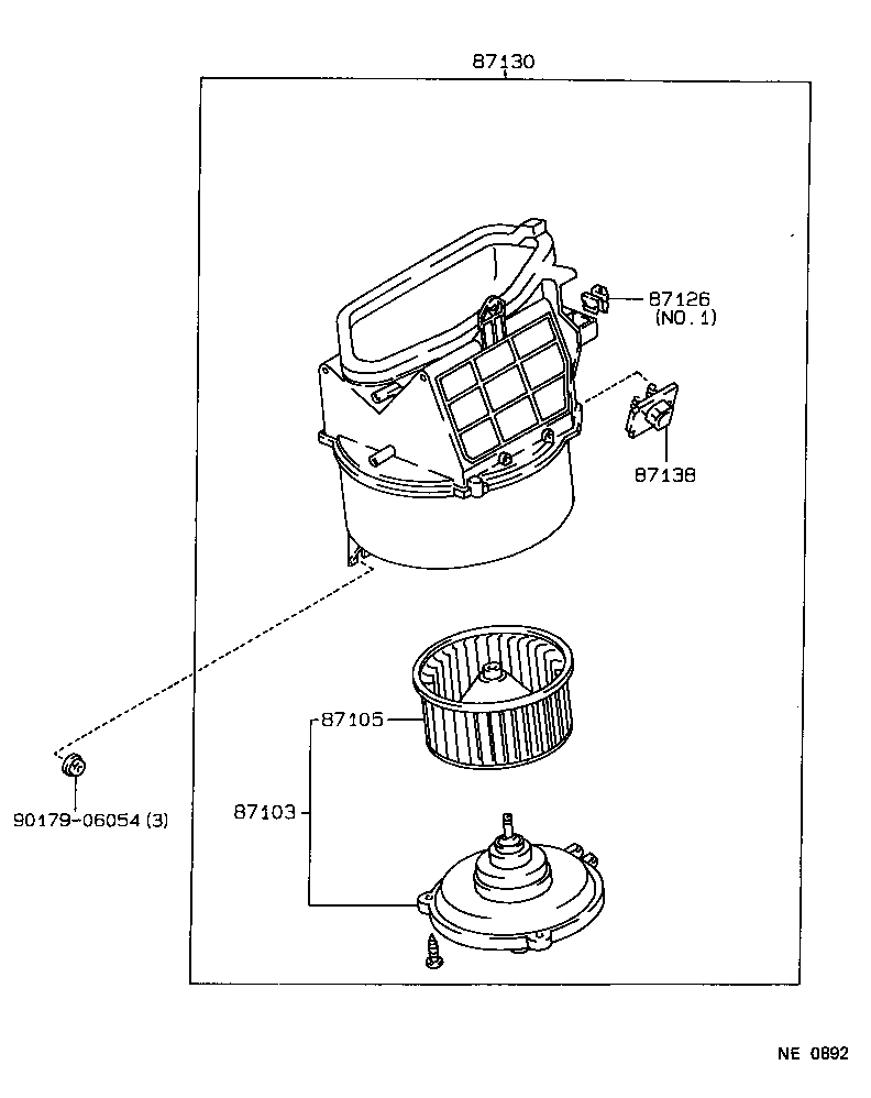 87150-12440 RADIATOR ASSY, HEATER product image
