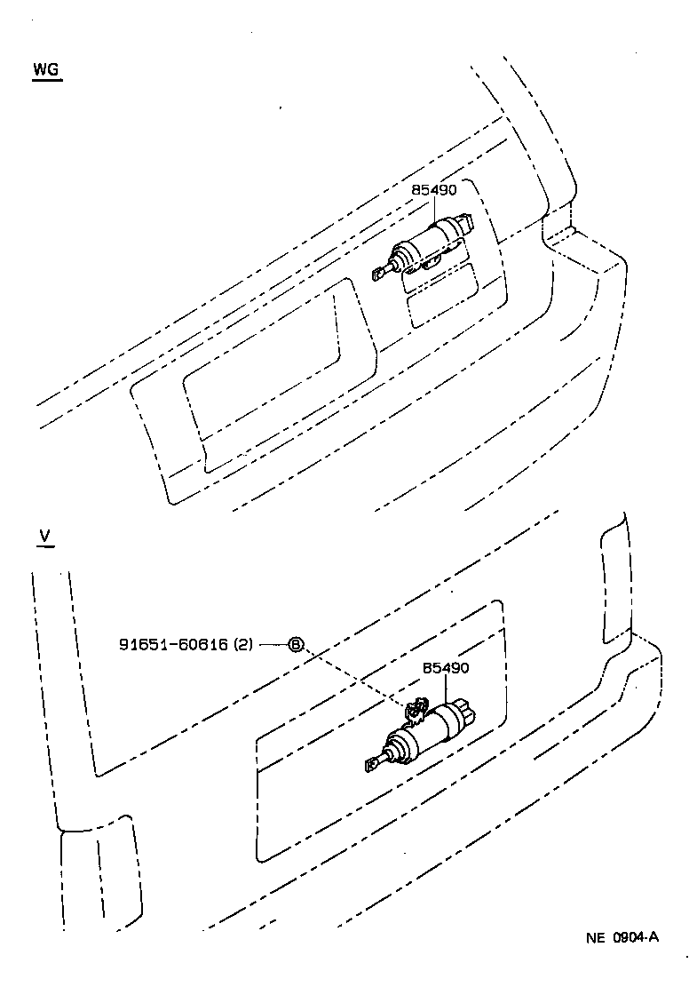 85450-12380 SOLENOID ASSY, DOOR CONTROL, REAR RH product image
