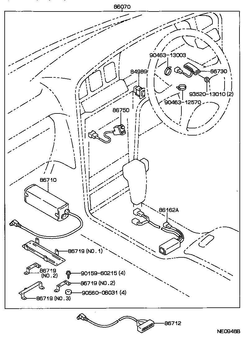 86712-22020 WIRE, TELEPHONE product image