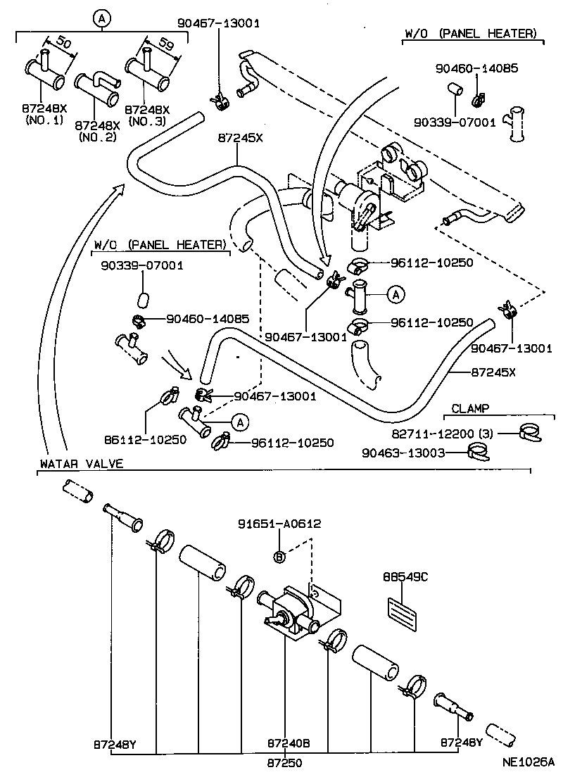87240-22330 VALVE ASSY, HEATER WATER product image