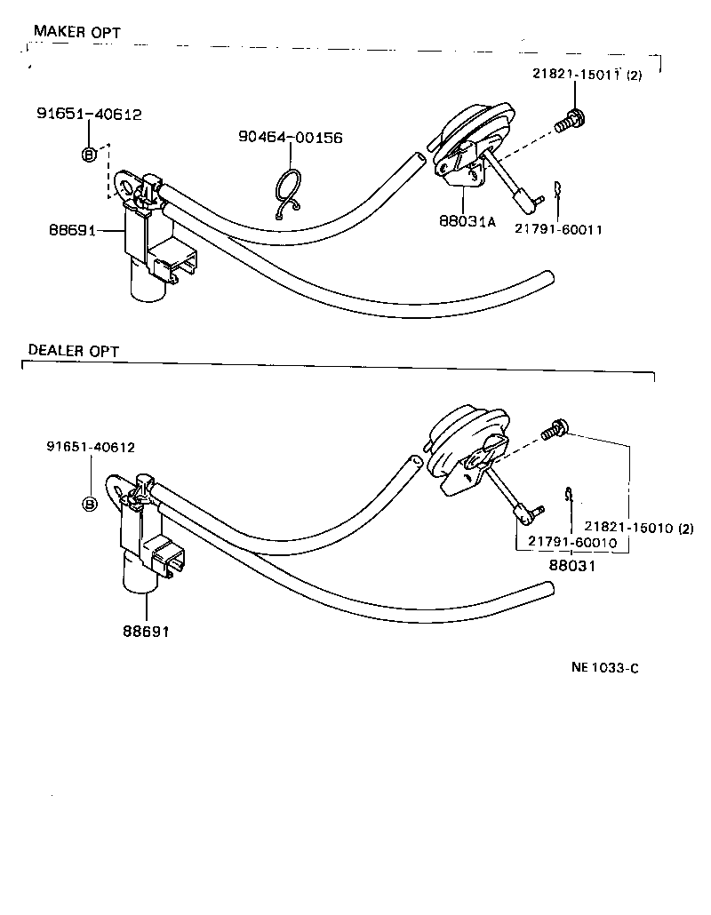 88689-22170 HOSE, VACUUM (FOR IDLE UP DEVICE), NO.1 product image