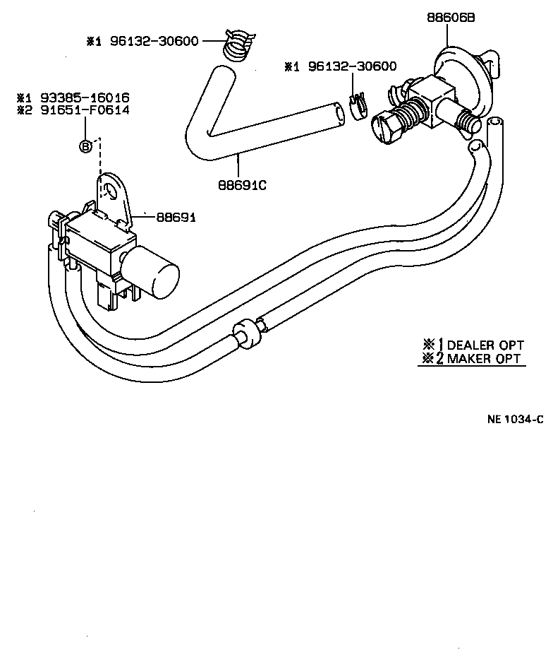 88689-22170 HOSE, VACUUM (FOR IDLE UP DEVICE), NO.1 product image