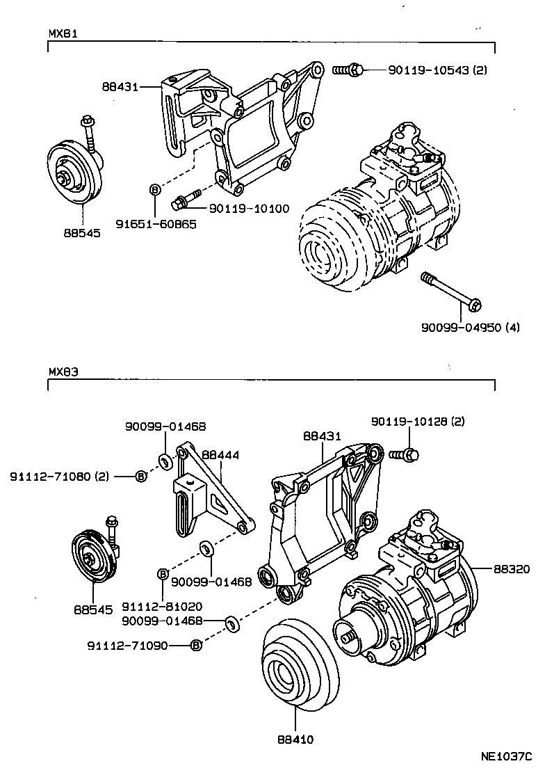 88444-30280 BRACKET, IDLE PULLEY product image