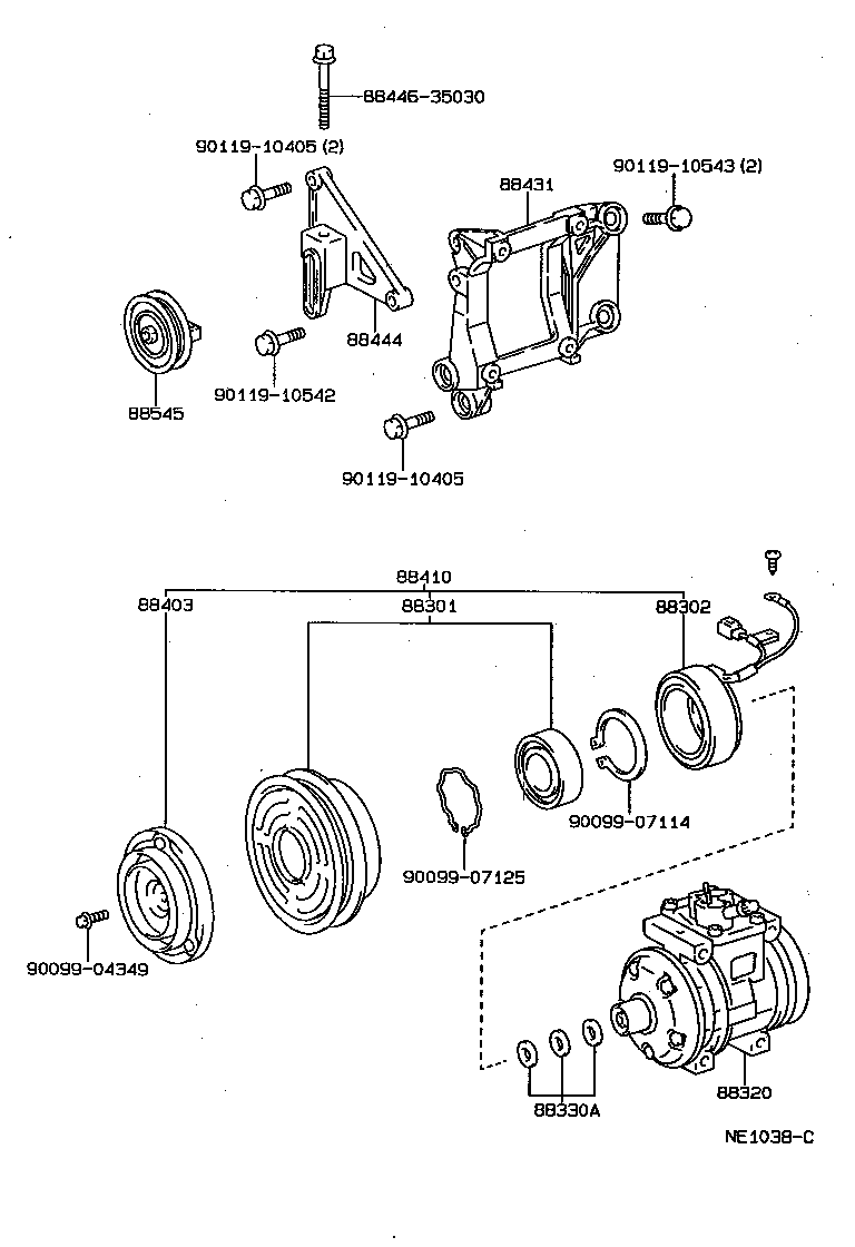 Toyota 88342-30260 PLATE SUB-ASSY, VALVE